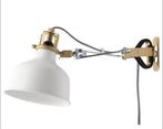 Ikea witte wandspot Ranarp, klemspot, bureaulamp, Ophalen of Verzenden, Zo goed als nieuw, Metaal