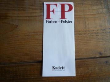 Opel Kadett-B Farben und Polster Kleuren en bekleding NW! beschikbaar voor biedingen