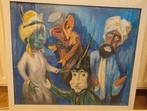 Kleurrijk schilderij van Klaas Pijlman, Ophalen of Verzenden