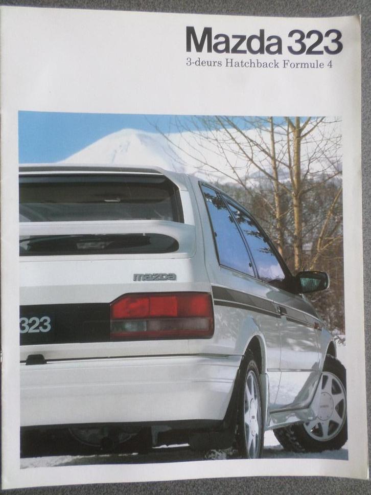 Mazda 323 Formule4 4x4 1987 Brochure, Boeken, Auto's | Folders en Tijdschriften, Zo goed als nieuw, Mazda, Ophalen of Verzenden