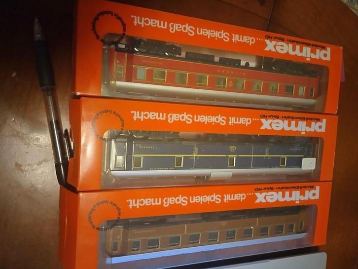 Marklin/PRIMEX Orient Express Wagons Marklin Primex 2701, Hobby en Vrije tijd, Modeltreinen | H0, Zo goed als nieuw, Wagon, Wisselstroom
