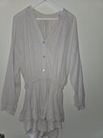 Licht beige jumpsuit  met lange mouwen M/L, Maat 38/40 (M), Beige, Ophalen of Verzenden, Boven de knie