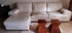 Witte leren bank, Ophalen, 250 tot 300 cm, Gebruikt, Leer