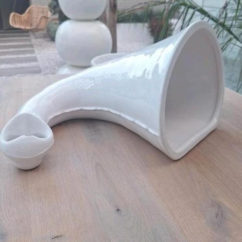 Gave You- Horn van POLS POTTEN wit aardewerk uniek | design!, Huis en Inrichting, Woonaccessoires | Overige, Zo goed als nieuw