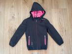 Softshell jas meisjes 122/128 grijs roze, Kinderen en Baby's, Kinderkleding | Maat 122, Ophalen, Gebruikt, Meisje, Jas