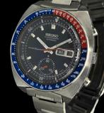 Vintage Seiko Chronograph Pogue Pepsi Heren Horloge, Gebruikt, Verzenden, ., Zwart