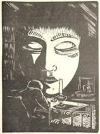 Girard (XX-XX) Houtsnede 'Fantoom' 1926. Afmetingen 14,5 x 9, Antiek en Kunst, Verzenden