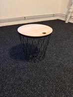 Stijlvolle Opbergmand / Bijzettafel - Nieuwstaat!, Ophalen, Minder dan 45 cm, Minder dan 55 cm, Metaal of Aluminium