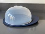 Tupperware - nieuwstaat - serveerschaal met deksel 20 cm, Ophalen of Verzenden, Zo goed als nieuw, Blauw, Schaal