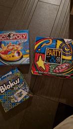Spellen: Monopoly Junior, Party & Co, Blokus To Go, Hobby en Vrije tijd, Gezelschapsspellen | Bordspellen, Hasbro, Diset, Ophalen of Verzenden