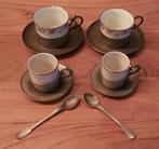 Antieke set van tin en porselein van Limoges Castel France, Antiek en Kunst, Antiek | Servies compleet, Ophalen of Verzenden