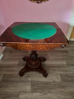 Pokertafel speeltafel mahoniehout antiek, Antiek en Kunst, Antiek | Meubels | Tafels, Ophalen