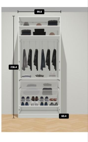 Ikea PAX 2x 236x100x60, Vikanes doors beschikbaar voor biedingen