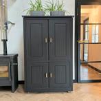 Zwarte Meidenkast / Computerkast / TVkast / Buffetkast, Huis en Inrichting, Ophalen, 100 tot 150 cm, Eikenhout, Zo goed als nieuw