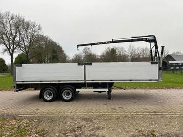 kuiper Be oplegger 9 ton met luiken en kraan (bj 2013) beschikbaar voor biedingen