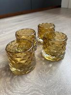 4x Kaarthouder Glas Goud/bruin – Tafeldecoratie, Overige materialen, Bruin, Ophalen of Verzenden, Zo goed als nieuw