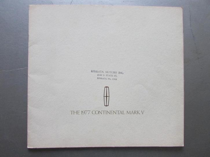 1977 LINCOLN MARK V Prestige brochure, Engels, Boeken, Auto's | Folders en Tijdschriften, Zo goed als nieuw, Overige merken, Ophalen of Verzenden