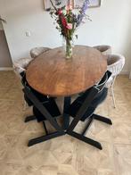 Mooie ovale eiken eettafel, Ophalen, 100 tot 150 cm, 200 cm of meer, Zo goed als nieuw