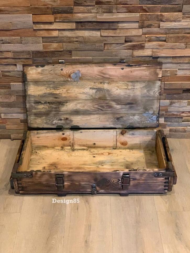 Legerkist / Munitiekist, Huis en Inrichting, Woonaccessoires | Kisten, Nieuw, Minder dan 50 cm, 75 tot 100 cm, 50 tot 100 cm, Overige houtsoorten