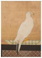 Antiek Japans Kamerscherm met Vogel(valk), Antiek en Kunst, Ophalen