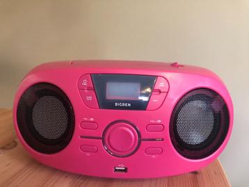 BIGBEN Roze speelgoed cdspeler, radio en mp3 speler beschikbaar voor biedingen