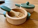 Speelgoed pannenset hout, Kinderen en Baby's, Speelgoed | Speelkeukens, Ophalen of Verzenden, Zo goed als nieuw
