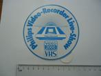 sticker oud Philips Videorecorder VHS video film speler retr, Verzenden, Zo goed als nieuw, Bedrijf of Vereniging