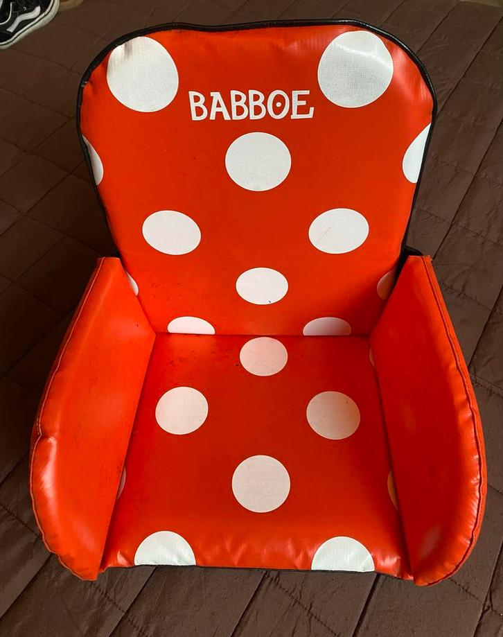 Babboe Kleuterzitje Rood met Witte Stippen, Kinderen en Baby's, Kinderstoelen, Gebruikt, Overige typen, Gordel(s), Ophalen