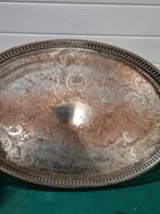 dienblad /plateau ovaal silver plated vintage, Ophalen of Verzenden