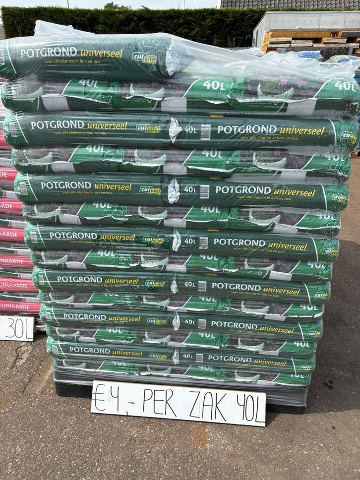 UITVERKOOP CULVITA POTGROND 40 LITER ZAKKEN, Tuin en Terras, Aarde en Mest, Potgrond, Ophalen