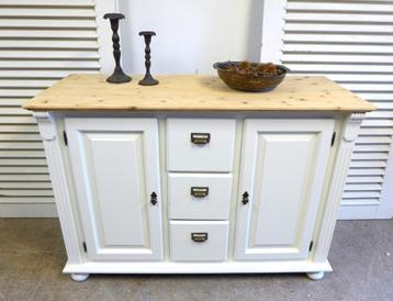 Prachtig wit landelijke commode dressoir 135 cm beschikbaar voor biedingen