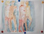 Moderne Aquarelle  Naakt Koppel  Ineke + Ton Zie Foto's, Ophalen of Verzenden
