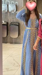 Marokkaanse bruiloft jurk, Ophalen of Verzenden, Zo goed als nieuw, Blauw, Onder de knie