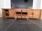 Massief teak jati hout tv kast - 2.75 m lang , 0,70 hoog  zo, Ophalen, Hout teak, Gebruikt, 200 cm of meer