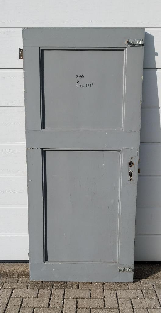 XYZ paneeldeur 87x195,5 cm (nr 94) binnen of buitendeur, Doe-het-zelf en Verbouw, Deuren en Horren, Gebruikt, Buitendeur, Minder dan 200 cm