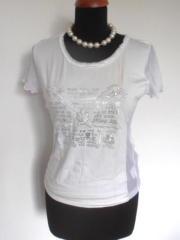 Mondi - prachtig wit met zilveren shirt - 36 (M) beschikbaar voor biedingen