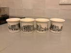 Set van 4 Amsterdamse grachtenpand eierdopjes. Villeroy&Boch, Huis en Inrichting, Keuken | Servies, Keramiek, Ophalen of Verzenden