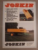 Tractor folder Joskin Kipwagen, Boeken, Ophalen of Verzenden, Zo goed als nieuw