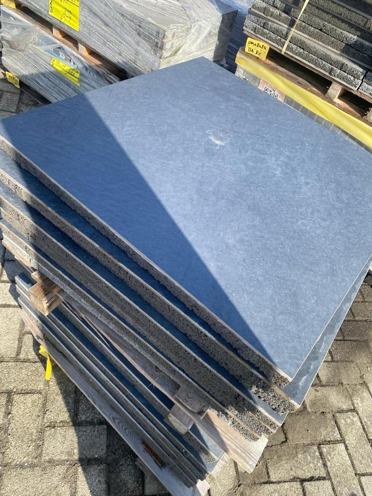 (Tegel 12) Geoceramica Lava Slate 80x80x4  9,6 M2, Tuin en Terras, Tegels en Klinkers, Nieuw, Terrastegels, Keramiek, 5 tot 10 m²
