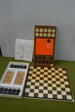 Vintage Jumbo dambord met houten damschijven uit de jaren 70, Een of twee spelers, Ophalen of Verzenden, Gebruikt, Jumbo