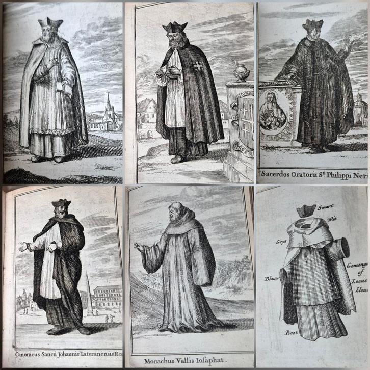 A. Schoonebeek, 1688 Nette Afbeeldingen(..)Geestelyke orders, Antiek en Kunst, Antiek | Boeken en Bijbels, Verzenden