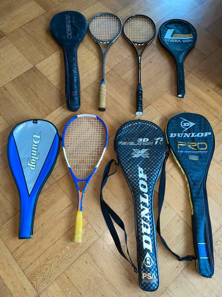 3 squashrackets squash racket artengo cobra wide, Sport en Fitness, Squash, Zo goed als nieuw, Ophalen of Verzenden