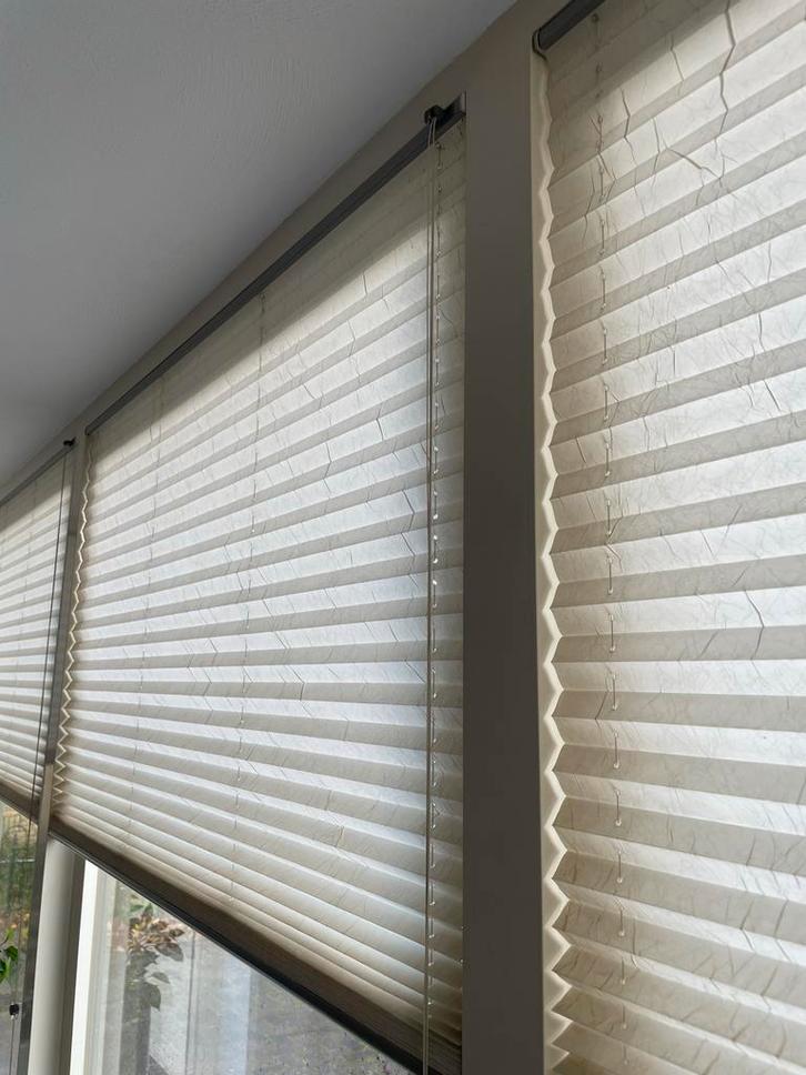 Plissé Jaloezieën Roomwit - Diverse maten prijs per stuk, Huis en Inrichting, Stoffering | Gordijnen en Lamellen, Gebruikt, 100 tot 150 cm