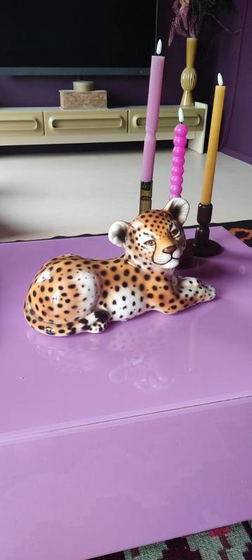 Jaren 70 luipaard keramiek,liggrnd beschikbaar voor biedingen