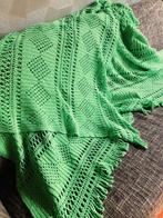 grasgroene gehaakte vintage sprei of deken, Ophalen of Verzenden, Gebruikt
