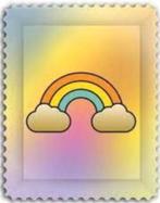 NFT crypto postzegel / stamp safe REGENBOOG, Ophalen of Verzenden, Postfris, Overige thema's
