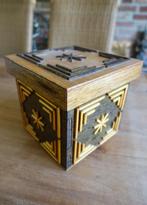 houten folklore sier opberg kist met deksel, Ophalen of Verzenden, Nieuw