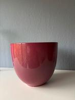 Wijnrode Bloempot - 20x17 cm, Ophalen, Gebruikt, Rond, Porselein of Keramiek