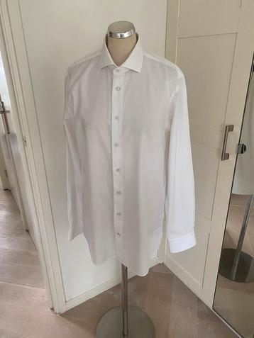 Nieuw wit overhemd merk PROFUOMO maat 43 slim fit beschikbaar voor biedingen