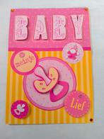 Kaart baby meisje roze/geel, Hobby en Vrije tijd, Kaarten | Zelfgemaakt, Nieuw, Ophalen of Verzenden